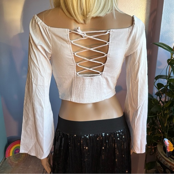Free People bell sleeves crop top - Picture 11 of 12